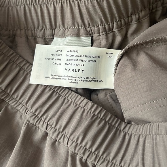 Varley Tacoma Straight Pleat Pant 28" in Cinder - Picture 6 of 8